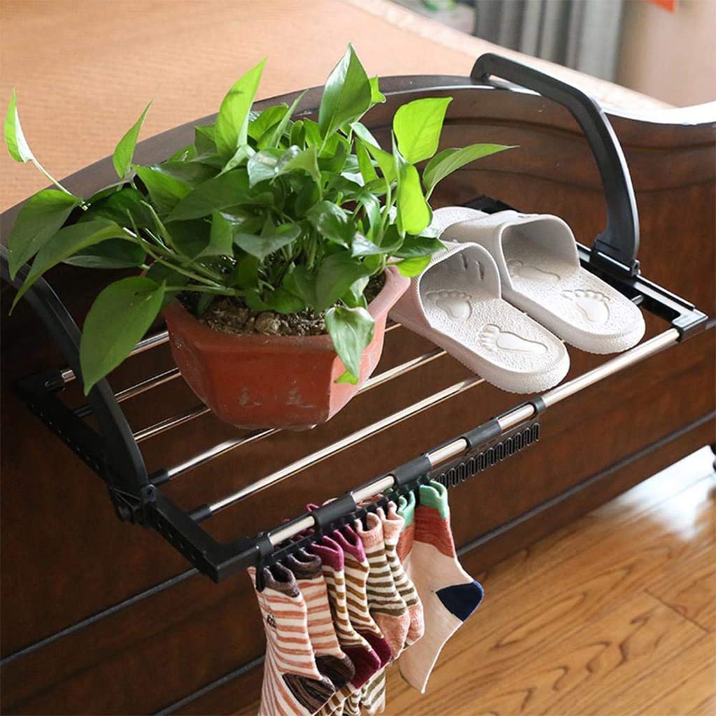 Supvox Foldable Clothes Drying Rack, Portable Clothes Dryer Stand for Balcony Railings Windowsill, Folding Towel Rack Indoor Outdoor Laundry Rack with Sock Clips, Stainless Steel + ABS (59 cm) Supvox Foldable Clothes Drying Rack, Portable Clothes Dryer Stand for Balcony Railings Windowsill, Folding Towel Rack Indoor Outdoor Laundry Rack with Sock Clips, Stainless Steel + ABS (59 cm)
